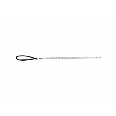 TRIXIE HONDENRIEM KETTING MET NYLON HANDVAT ZWART 100X0,3 CM