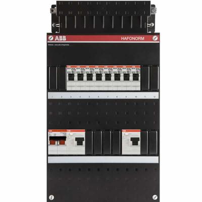 Groepenkast ABB 8 groepen 2 aardlekschakelaars met hoofdschakelaar 1 fase