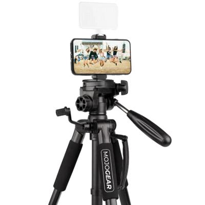 MOJOGEAR 140cm Camera en Telefoon Statief met Premium Telefoonhouder