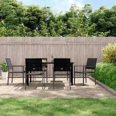 7-delige Tuinset poly rattan en staal