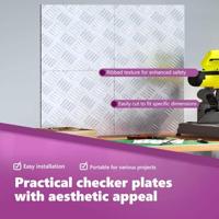 VidaXL Trap tread vierkant 4 pcs zilver 30 x 30 cm aluminium - thumbnail