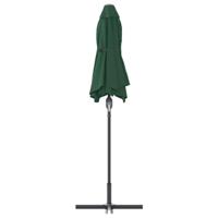 Tuinparasol Groen 380 x 196 x 235 cm Poedergecoat staal - thumbnail
