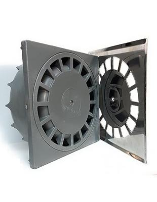 Afvoer Tecnoagua T-88 I PVC Roestvrij staal 16,5 x 16,5 x 5 cm 5 cm Verticaal