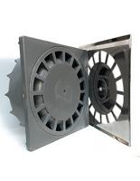 Afvoer Tecnoagua T-88 I PVC Roestvrij staal 21,6 x 21,6 x 7 cm Ø 11 - 9 cm Verticaal - thumbnail