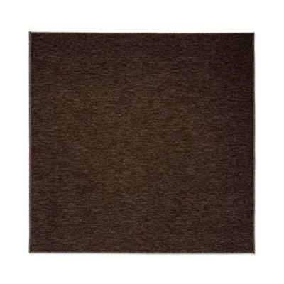 Tapeso Vierkant vloerkleed Lush - bruin - 200x200 cm