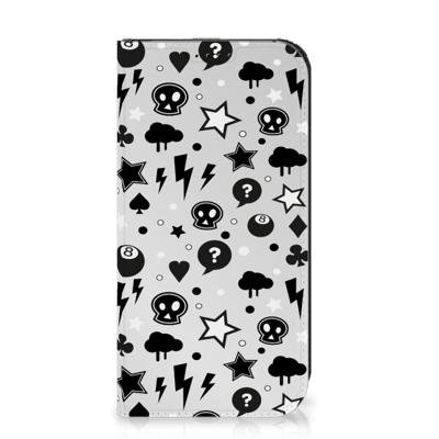 Mobiel BookCase iPhone 15 Pro Silver Punk Mobiel BookCase iPhone 15 Pro Silver Punk