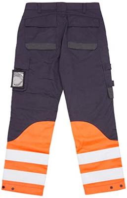 Blåkläder Multinorm inherent werkbroek 14881513 | Marineblauw/Oranje | Maat 52 - 7330509720417