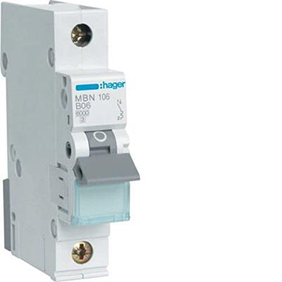Hager MBN106 MBN106 Zekeringautomaat 1-fasig 6 A 230 V, 400 V