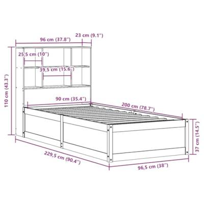 Bedframe zonder matras massief grenenhout 90x200 cm Bedframe zonder matras massief grenenhout 90x200 cm
