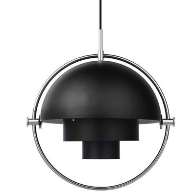 Gubi Multi-Lite Hanglamp - Chroom & Mat zwart Gubi Multi-Lite Hanglamp - Chroom & Mat zwart
