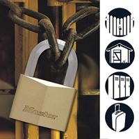 Masterlock 40mm extra thick solid brass body - 23mm hardened steel HEXagonal shac - 1145EURD - thumbnail