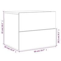 Nachtkastjes met LED's 2 st wandgemonteerd gerookt eikenkleurig - thumbnail