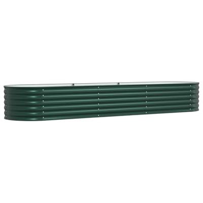Verhoogde plantenbak Groen 320 x 80 x 44 cm Staal