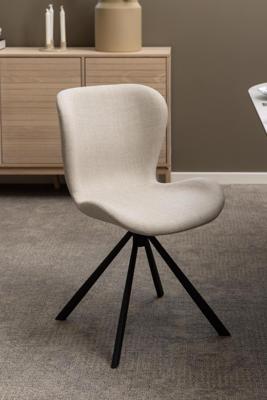Bendt Draaibare Eetkamerstoel 'Olle' Stof, kleur Beige Bendt Draaibare Eetkamerstoel 'Olle' Stof, kleur Beige