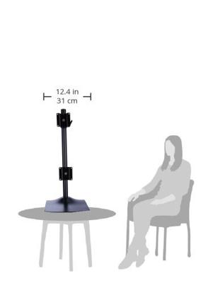 Ergotron DS100 Monitor-tafelbeugel Aantal monteerbare displays: 2 Display(s) 25,4 cm (10) - 68,6 cm (27) Zwart Kantelbaar, Zwenkbaar, Staand