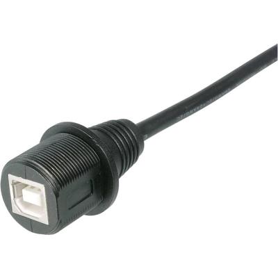 TRU COMPONENTS TC-A-KAB-USBB-FS-1M-203 1586512 USB-stekkeraansluiting 2.0 - IP67 Bus, inbouw USB B-bus met 1 m kabel 1 stuk(s)