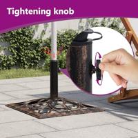 VidaXL Parasolvoet 12 kg 49 cm gietijzer bronskleurig - thumbnail