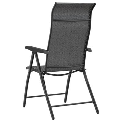Tuinstoelen 4 st inklapbaar poly rattan grijs