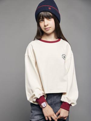 T-shirt met korte mouwen voor meisjes met motief op de rug JONEN ecru T-shirt met korte mouwen voor meisjes met motief op de rug JONEN ecru