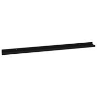 Wandschappen 4 st 115x9x3 cm zwart - thumbnail
