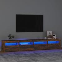 Tv-meubel met LED-verlichting 240x35x40 cm gerookt eikenkleurig - thumbnail