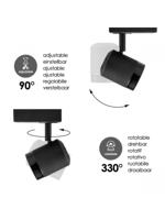 Home sweet home LED opbouwspot manu ↔ 9,5 cm zwart - thumbnail