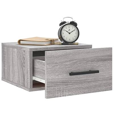 Nachtkastjes 2 st wandgemonteerd 35x35x20 cm grijs sonoma eiken