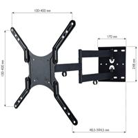 Techly ICA-PLB 136M tv-bevestiging 139,7 cm (55") Zwart - thumbnail