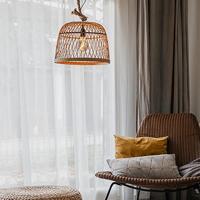 QAZQA Landelijke hanglamp rotan - Calamus - thumbnail