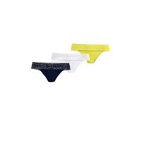 Tommy Hilfiger string (set van 3) donkerblauw/wit/geel - thumbnail