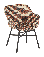 Hartman Tuinstoel 'Delphine' Wicker, kleur Rood - thumbnail