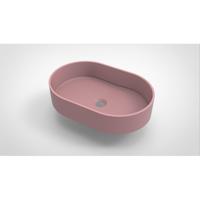Arcqua Case waskom - 55x36cm - Ovaal - Cast marble Roze Mat WAS404680 - thumbnail