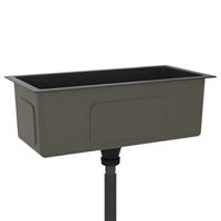 VidaXL Gootsteen handgemaakt roestvrij staal zwart - thumbnail