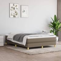 Boxspring met matras stof taupe 140x200 cm - thumbnail