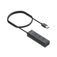 UNITEK Y-3089V01 interface hub USB 3.2 Gen 1 (3.1 Gen 1) Type-A 5000 Mbit/s Zwart - thumbnail