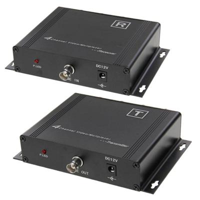 4-kanaals video multiplexer zender en ontvanger (zwart) 4-kanaals video multiplexer zender en ontvanger (zwart)