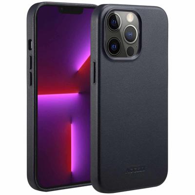 Accezz MagSafe Leather Backcover iPhone 13 Pro Telefoonhoesje Zwart Accezz MagSafe Leather Backcover iPhone 13 Pro Telefoonhoesje Zwart
