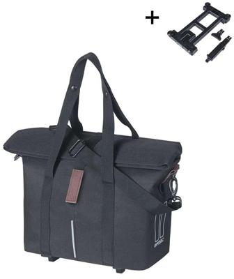 Basil Fietshandtas city mik 8 - 11 liter 19 x 30 x 26 cm - zwart
