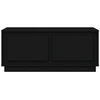 Salontafel 102x50x44 cm bewerkt hout zwart - thumbnail