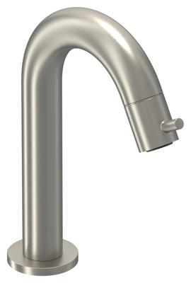 IVY Bond Fonteinkraan - gebogen - opbouw - laag - Geborsteld nickel PVD 6401053