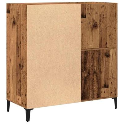 Platenkast 84,5x38x89 cm bewerkt hout oud houtkleurig