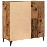 Platenkast 84,5x38x89 cm bewerkt hout oud houtkleurig - thumbnail