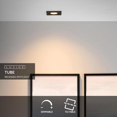 Lucide TUBE - Inbouwspot - 1xGU10 - Zwart Lucide TUBE - Inbouwspot - 1xGU10 - Zwart