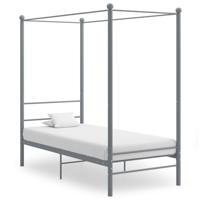 Hemelbedframe metaal grijs 90x200 cm - thumbnail