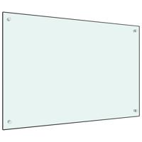 VidaXL Spatscherm keuken 90x60 cm gehard glas wit - thumbnail
