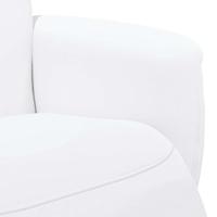 Fauteuil verstelbaar met voetensteun kunstleer wit - thumbnail