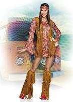 Hippie hottie kostuum dames - thumbnail