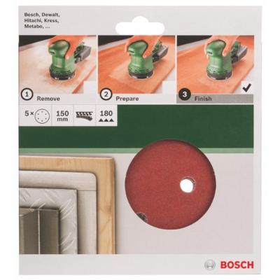 Bosch Accessories 2609256A31 Excenterschuurpapier Met klittenband, Geperforeerd Korrelgrootte (num) 80 (Ø) 150 mm 5 stuk(s) Bosch Accessories 2609256A31 Excenterschuurpapier Met klittenband, Geperforeerd Korrelgrootte (num) 80 (Ø) 150 mm 5 stuk(s)