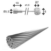 XLC Kabel rem a binnen 3.00 2 nipp rvs brx87 - thumbnail