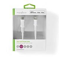 Nedis Lightning Kabel | Apple Lightning 8- Pins naar USB-C Male | 2 m | Wit | 1 stuks - CCGW39650WT20 CCGW39650WT20 - thumbnail